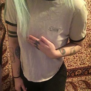 Baby doll ringer tee. Barely worn from vans